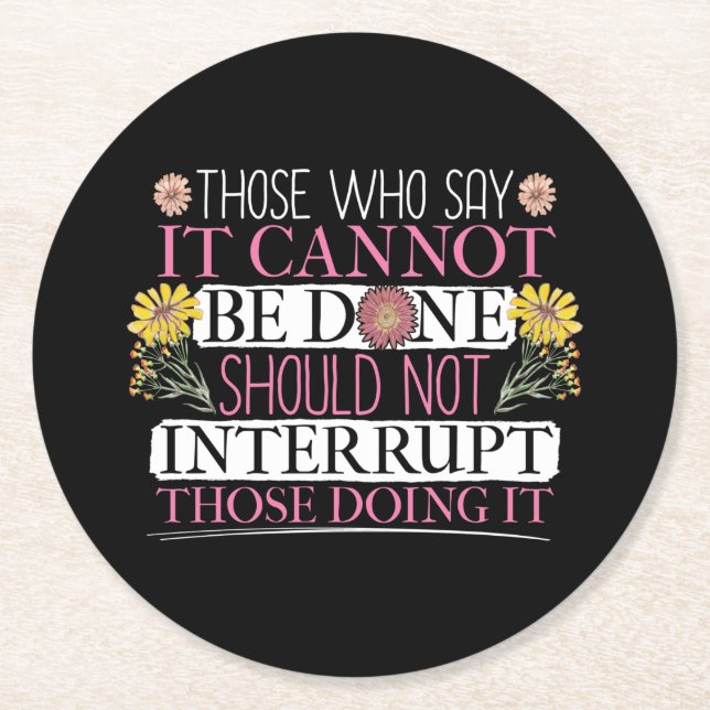 Porta-copo De Papel Redondo Líder Feminina Empoderada (Frente)