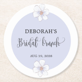 Porta-copo De Papel Redondo Lilac Floral Romântico