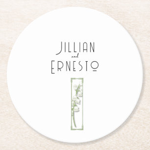 Porta-copo De Papel Redondo Lily of Valley Collection   Napkins Personalizado 