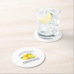 Porta-copo De Papel Redondo Limões de Aquarela<br><div class="desc">Limões de Aquarelas Portas copos de papel Limoncello caseiras</div>