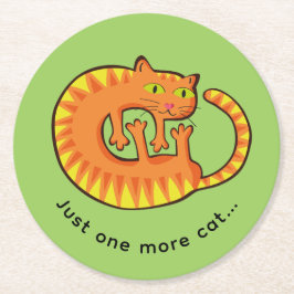Porta-copo De Papel Redondo Lindo Gato, gato, gatito