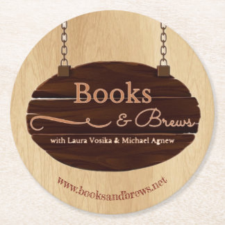 Porta-copo De Papel Redondo Livros e Portas copos