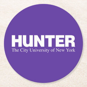 Porta-copo De Papel Redondo Logotipo Acadêmico Hunter College CUNY