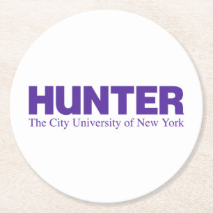 Porta-copo De Papel Redondo Logotipo Acadêmico Hunter College CUNY
