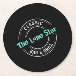 Porta-copo De Papel Redondo Logotipo clássico de Bar e grill, Pub/Brewery<br><div class="desc">Logotipo clássico de Bar e grill,  Portas copos de papel de mesa/Pub pela Loja de Cartões de visitas.</div>