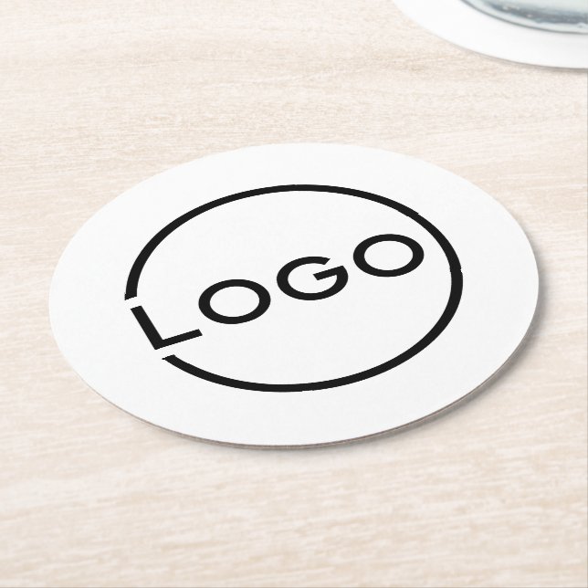 Porta-copo De Papel Redondo Logotipo Empresarial Personalizado (Angulado)