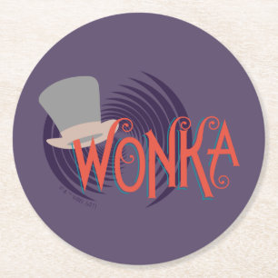 Porta-copo De Papel Redondo Logotipo espiral Wonka