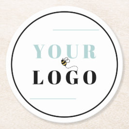 Porta-copo De Papel Redondo Logotipo Personalizado da Empresa