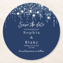 Porta-copo De Papel Redondo Luzes de suspensão azuis e brancas modernas salvam