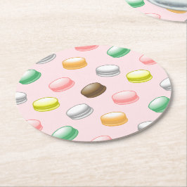 Porta-copo De Papel Redondo Macarons Sweet 16