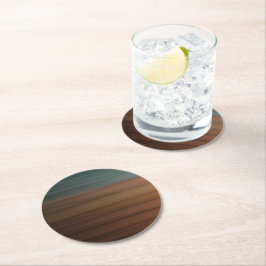 Porta-copo De Papel Redondo Madeira Pintada do Deserto do Sudoeste