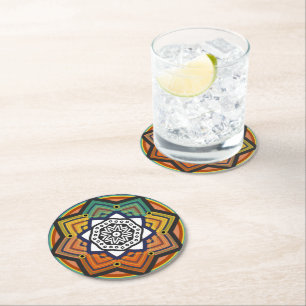 Porta-copo De Papel Redondo Mandala