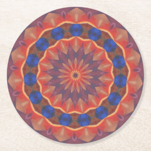 Porta-copo De Papel Redondo Mandala de Diversidades Infinitas