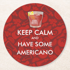 Porta-copo De Papel Redondo Manter Calmo - Americano