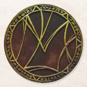 Porta-copo De Papel Redondo Máscaras do logotipo inferior