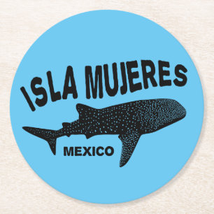 Porta-copo De Papel Redondo Mergulho de Tubarão-Baleia Isla Mujeres