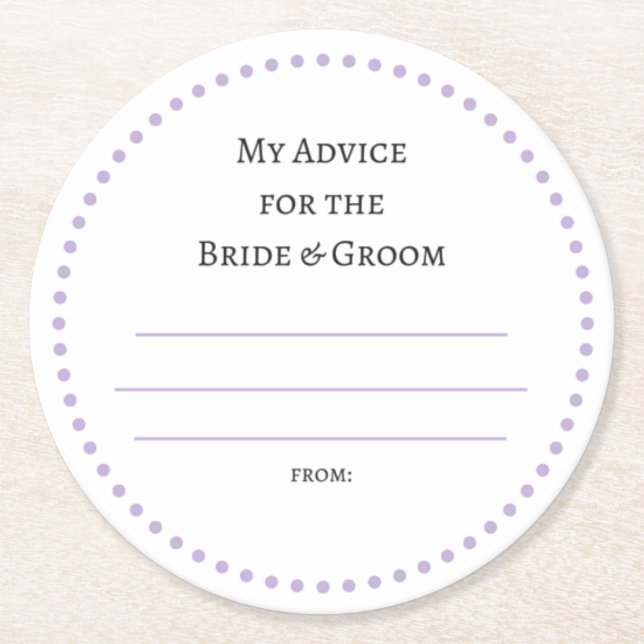 Porta-copo De Papel Redondo meus "dois centavos" (Frente)