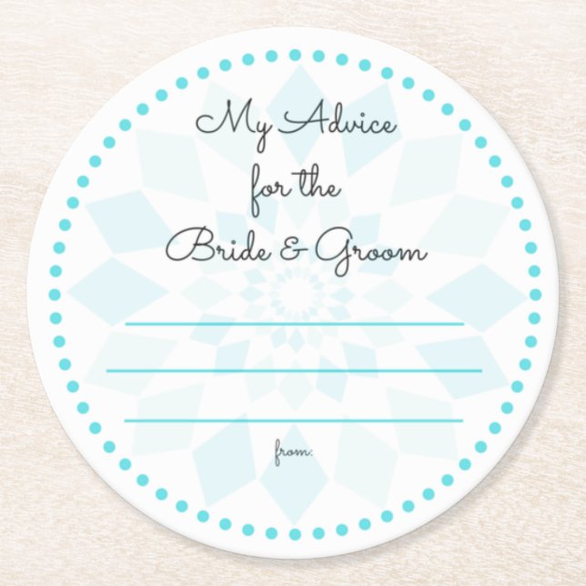 Porta-copo De Papel Redondo meus "dois centavos " (Frente)