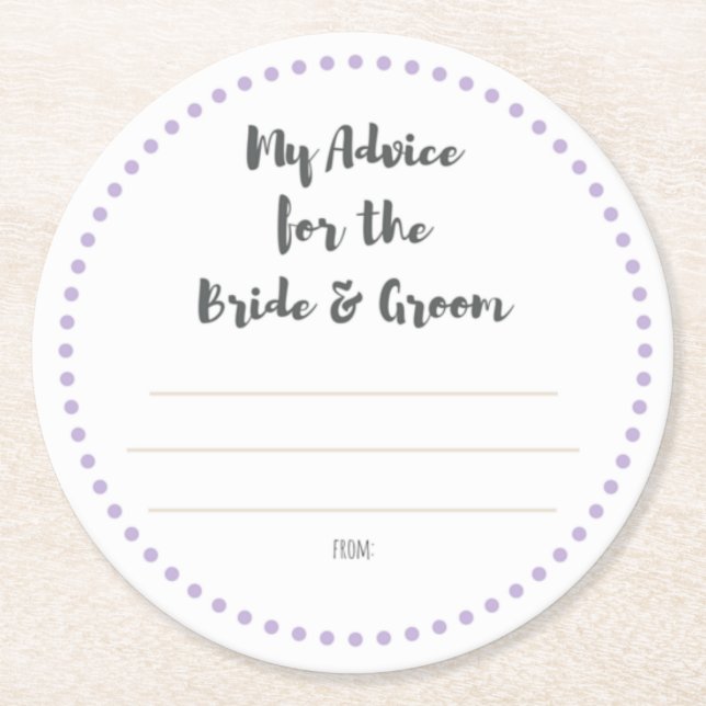 Porta-copo De Papel Redondo meus "dois centavos " (Frente)