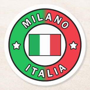 Porta-copo De Papel Redondo Milão Itália