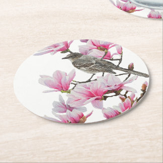 Porta-copo De Papel Redondo Mockingbird / Magnolias