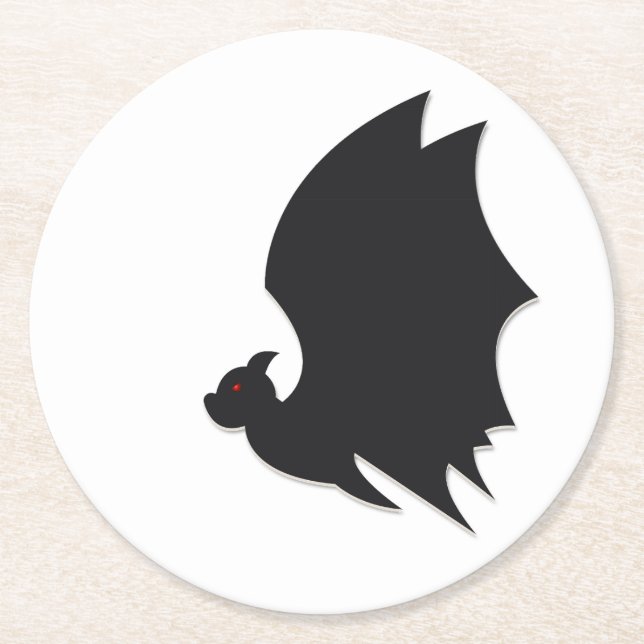 Porta-copo De Papel Redondo Modern bat (Frente)