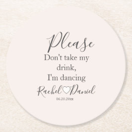 Porta-copo De Papel Redondo Moderno estou dançando