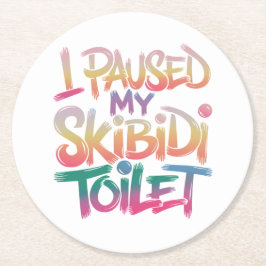 Porta-copo De Papel Redondo Momento de pausa do Skibidi
