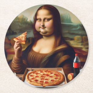 Porta-copo De Papel Redondo Mona Lisa gorda