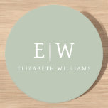 Porta-copo De Papel Redondo Monograma Simples Profissional Elegante Minimalist<br><div class="desc">Apresentando nossa coleção profissional simples de monogramas minimalista: eleve seu estilo com sofisticação de eterno e elegância subestimada. Criada com muita atenção aos detalhes, esta coleção apresenta designs minimalistas adornados com seu monograma personalizado. Cada peça exumenta profissionalismo e refinamento, perfeito para fazer uma impressão duradoura em qualquer cenário. De artigos...</div>