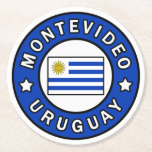 Porta-copo De Papel Redondo Montevidéu Uruguai<br><div class="desc">Montevidéu Uruguai</div>