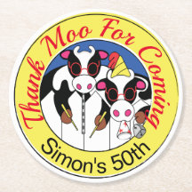 Moosiciosos Festa de aniversário de vaca engraçada