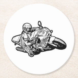 Porta-copo De Papel Redondo Motocicleta