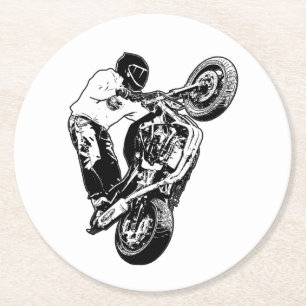 Porta-copo De Papel Redondo Motocicleta