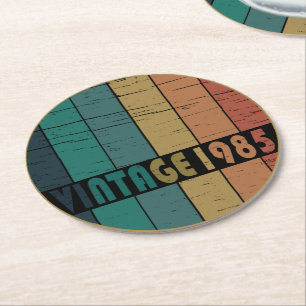 Porta-copo De Papel Redondo nascer em 1985 presente de aniversário de 40 anos