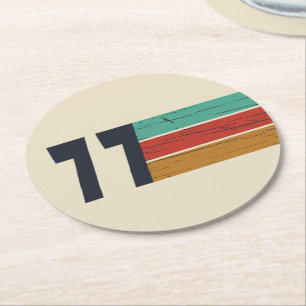 Porta-copo De Papel Redondo Nascer em presente de aniversário de 1977