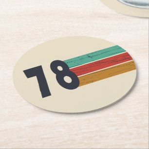Porta-copo De Papel Redondo Nascer em presente de aniversário de 1978
