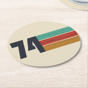 Porta-copo De Papel Redondo nascer na festa de aniversário de 1974