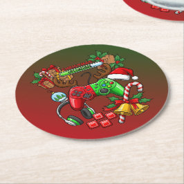 Porta-copo De Papel Redondo Natal