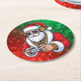 Porta-copo De Papel Redondo Natal