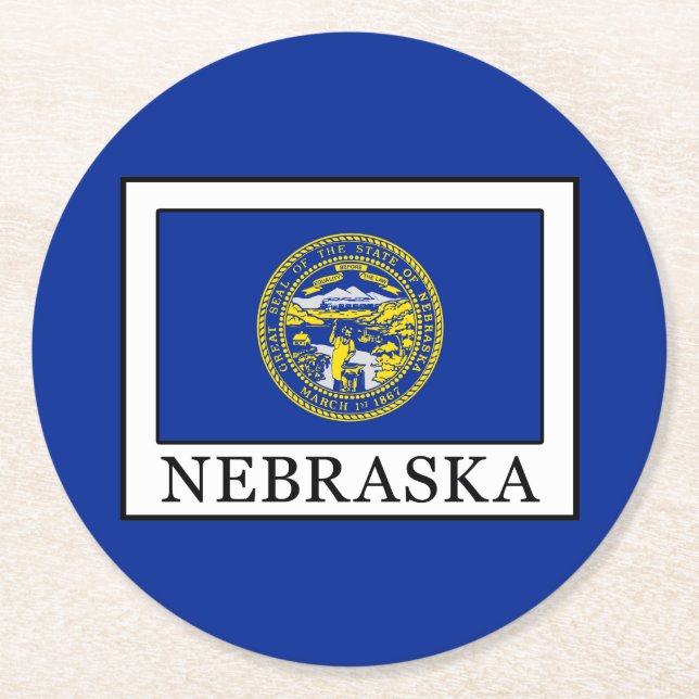 Porta-copo De Papel Redondo Nebraska (Frente)