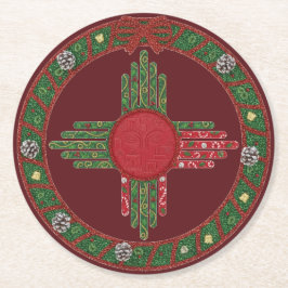 Porta-copo De Papel Redondo New Mexico Holiday 