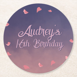 Porta-copo De Papel Redondo Noite em Paris Aniversário