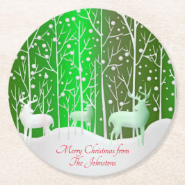 Porta-copo De Papel Redondo Nome Verde de Edição do Conjunto de Revistas Branc