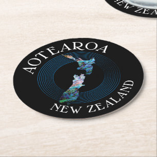 PORTA-COPO DE PAPEL REDONDO NOVA ZEALAND MAP PAUA