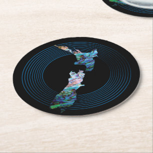 PORTA-COPO DE PAPEL REDONDO NOVA ZEALAND MAP PAUA RINGS