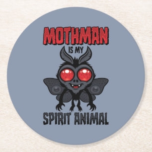 Porta-copo De Papel Redondo O Mothman É Meu Animal Espiritual