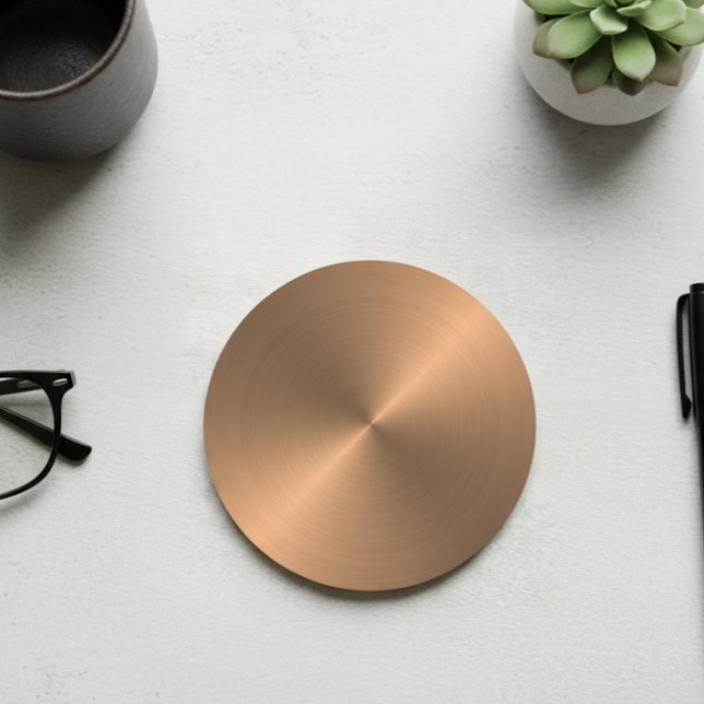 Porta-copo De Papel Redondo Olhar de Metal de Cobre Circular Metálico (Criador carregado)