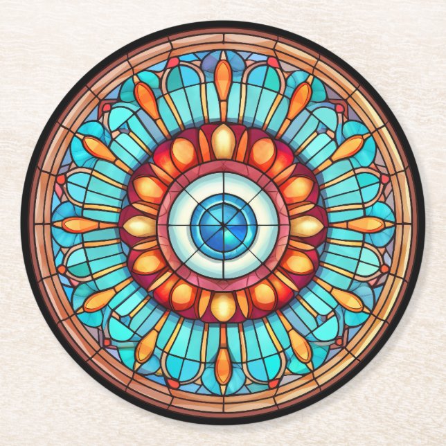 Porta-copo De Papel Redondo Olho do Dragão (Frente)