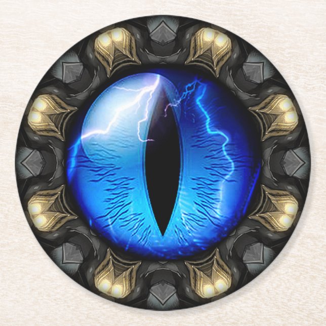 Porta-copo De Papel Redondo Olho do Dragão (Frente)